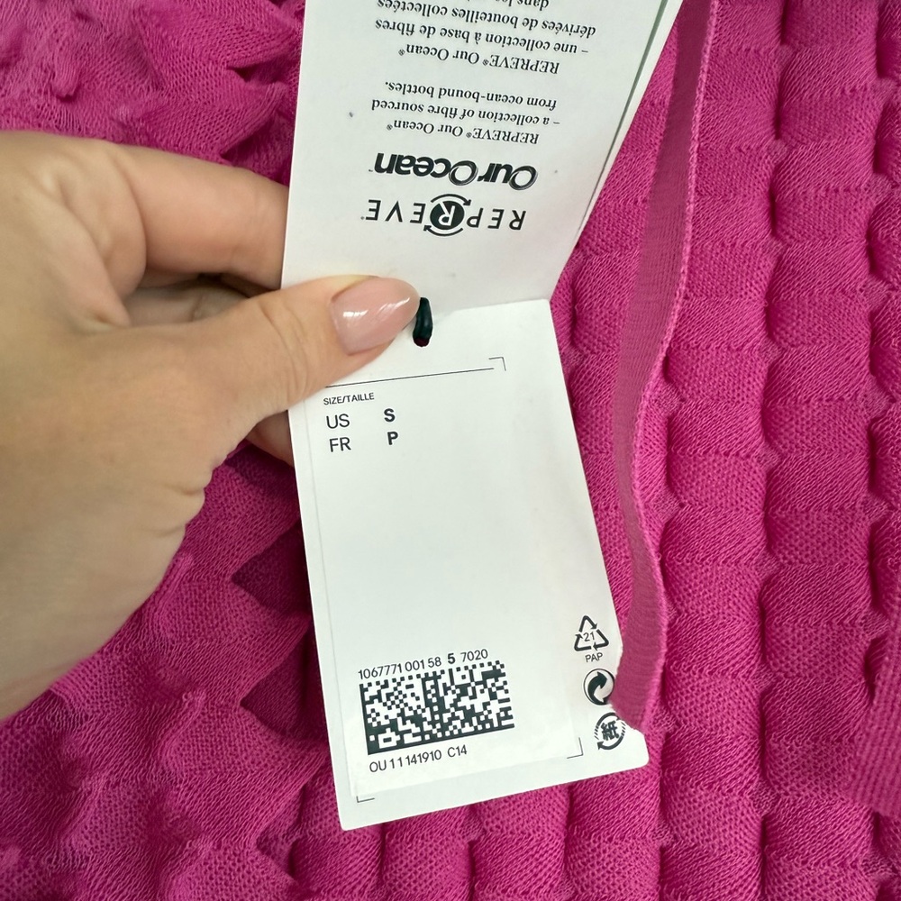 Pink Textured Women's Dress. H&M limited. New. Size S - Picture 14 of 15